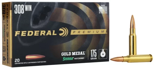 FEDERAL GOLD MEDAL RIGLE AMMO 308 WIN 2600 FPS