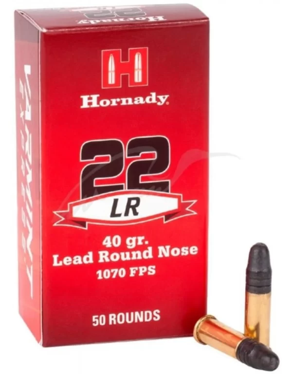 HORNADY 22 LR AMMO 40GR LRN 50 PER